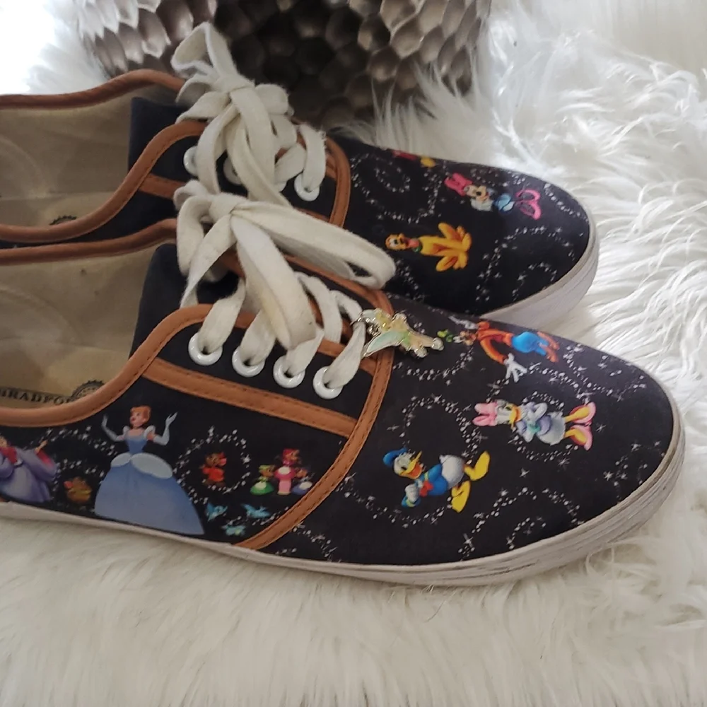 Bradley Exchange Disney Sneakers - Black with Colorful Characters - Picture 6 of 14